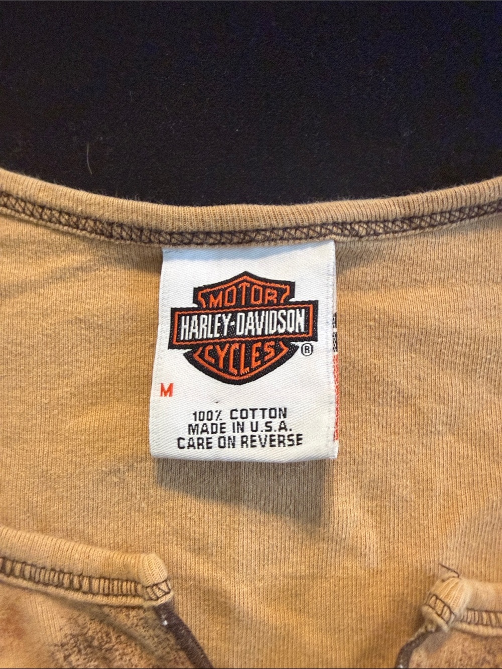 Harley-Davidson Women's Tank Top in Rust and Tan Burnout - Picture 2 of 3